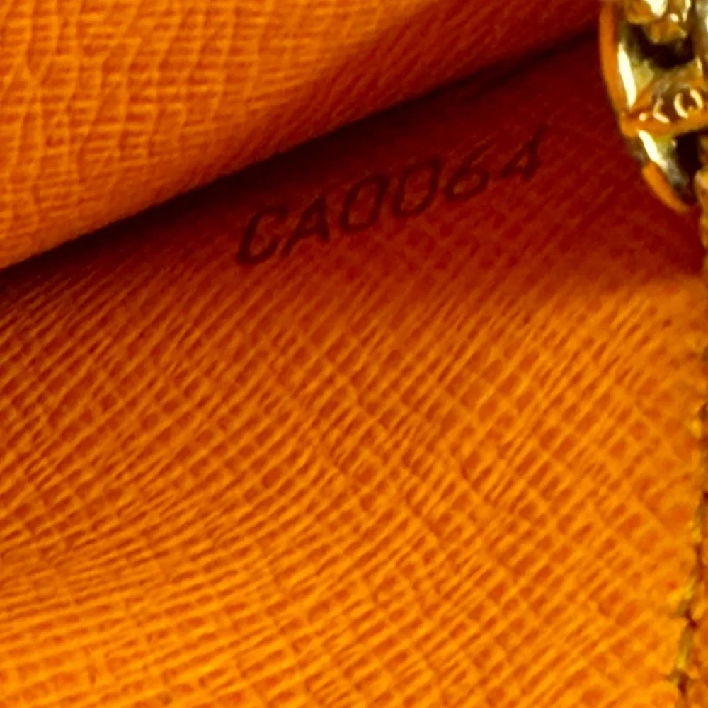 Louis Vuitton Orange Epi Key Cles Coin Pouch | LV Key Holder | Full Set | Rare
